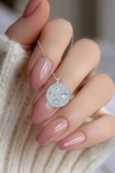 Uzay Gezegen Yıldız Taşlı Gümüş Kolye Rodyum