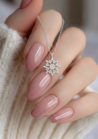 Yıldız Taşlı Gümüş Kolye Rodyum